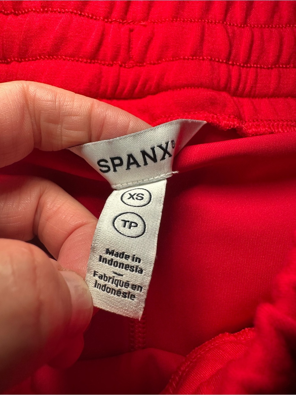 SPANX Women’s Red Air Essentials Knit Mini 15" Drawstring Waist Skort- Size XS - Picture 3 of 10